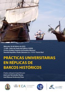 Charla Coloquio PRÁCTICAS UNIVERSITARIAS EN RÉPLICAS DE BARCOS HISTÓRICOS