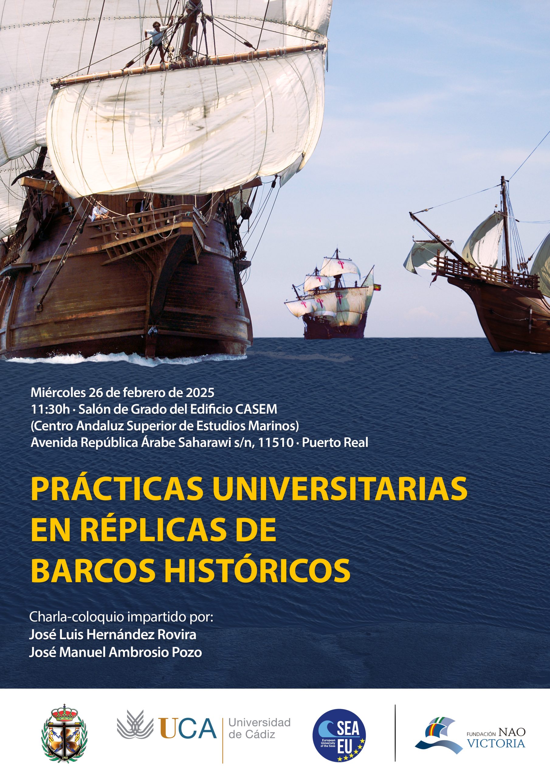 Charla Coloquio PRÁCTICAS UNIVERSITARIAS EN RÉPLICAS DE BARCOS HISTÓRICOS